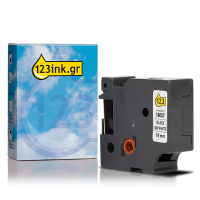 Συμβατή Ταινία Dymo S0718330 / 18057 IND Rhino Θερμοσυρρίκνωσης Black on White 1.5m x 19 mm (123ink) 088701