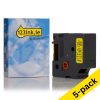 Συμβατή Ταινία Dymo S0718470 / 18433 IND Rhino Vinyl 5,5m x 19mm Black on Yellow (123ink) 5-pack 650592 - 1