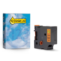 Συμβατή Ταινία Dymo S0718500 / 18436 IND Rhino Vinyl 5,5m x 19mm Black on Orange (123ink) 18436C S0718500C 088617