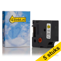 Συμβατή Ταινία Dymo S0718620 / 18445 IND Rhino Vinyl 5,5m x 19mm Black on White 5-pack (123ink)