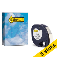 Συμβατή Ταινία Dymo S0718850 / 18769 4m x 12mm Iron-On White (123ink) 5-pack S0718850C 650575
