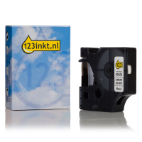 Συμβατή Ταινία Dymo S0720780 / 43613 7m x 6mm Black onTransparent (123ink)