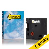 Συμβατή Ταινία Dymo S0720820 / 45800 7m x 19mm Black on Transparent (123ink) 5-pack  650608