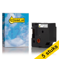 Συμβατή Ταινία Dymo S0720920 / 53710 7m x 24mm Black on Transparent (123ink) 5-pack S0720920C 650601