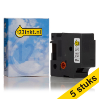 Συμβατή Ταινία Dymo S0720930 / 53713 7m x 24mm Black on White (123ink) 5-pack S0720930C 650567