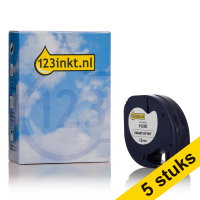 Συμβατή Ταινία Dymo S0721510 / 91200 4m x 12mm White (123ink) 5-pack S0721510C 650511