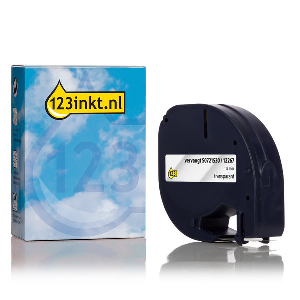 Συμβατή Ταινία Dymo S0721530 / 12267 4m x 12mm Transparent (123ink) S0721530C 088313 - 1
