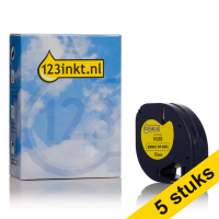 Συμβατή Ταινία Dymo S0721620 / 91202 4m x 12mm Yellow (123ink) 5-pack