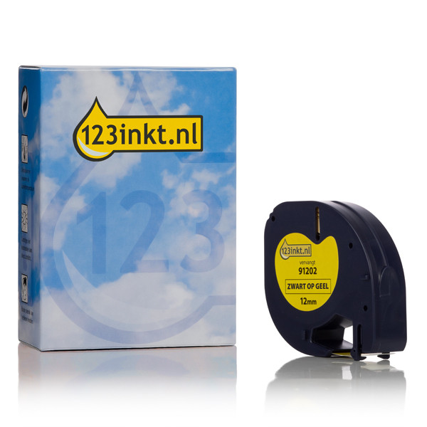 Συμβατή Ταινία Dymo S0721620 / 91202 4m x 12mm Yellow (123ink) S0721620C 088305 - 1