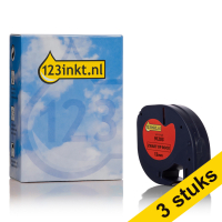 Συμβατή Ταινία Dymo S0721630 / 91203 4m x 12mm Red (123ink) 3-pack S0721630C 650562