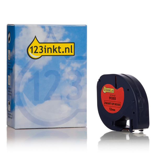 Συμβατή Ταινία Dymo S0721630 / 91203 4m x 12mm Red (123ink) S0721630C 088307 - 1