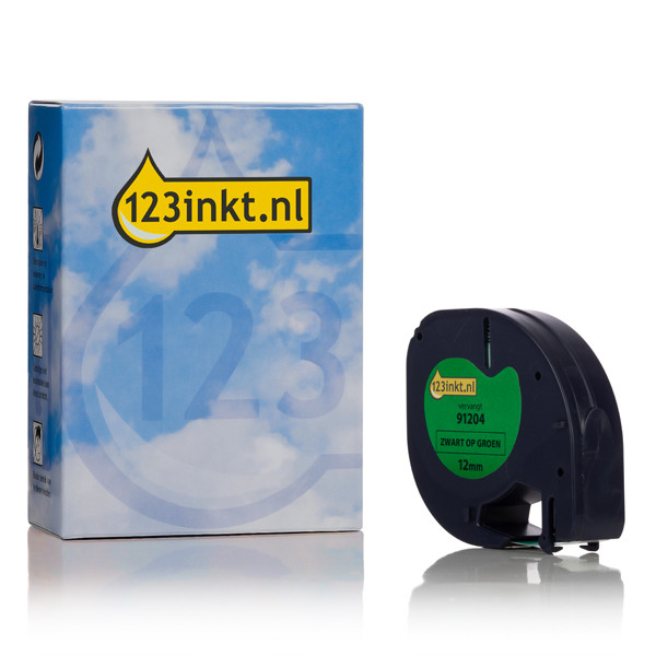 Συμβατή Ταινία Dymo S0721640 / 91204 4m x 12mm Green (123ink) S0721640C 088309 - 1