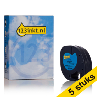 Συμβατή Ταινία Dymo S0721650 / 91205 4m x 12mm Blue (123ink) 5-pack S0721650C 650565