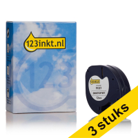 Συμβατή Ταινία Dymo S0721660 / 91221 4m x 12mm White (123ink) 3-pack