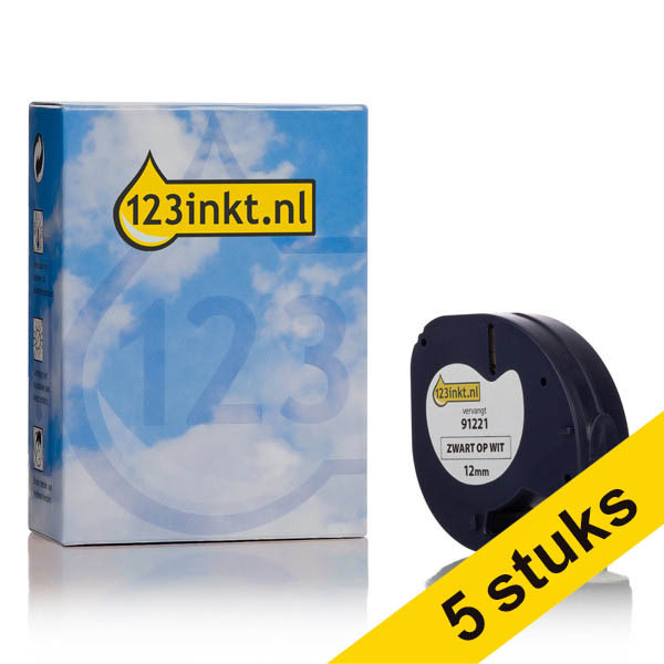Συμβατή Ταινία Dymo S0721660 / 91221 White 4m x 12mm (123ink) 5-pack 653099 - 1
