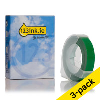 Συμβατή Ταινία Dymo S0898160 3m x 9mm White on Green (123ink) 5-pack S0898160C 650603