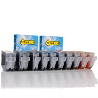 Συμβατό Μελάνι Canon BCI-3BK/ BCI-6BK/ 6C/ 6M/ 6Y- 10-pack (123ink) 4479A002C 4705A002C 4706A002C 4707A002C 4708A002C 120100