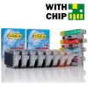 Συμβατό Μελάνι Canon CLI-8 series Με τσιπ 16-pack (123ink) 120863 - 1