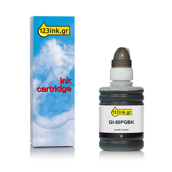 Συμβατό Μελάνι Canon GI-50PGBK Black (123ink) 011681 - 1