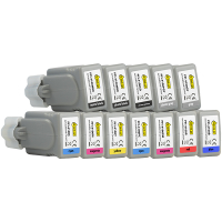 Συμβατό Μελάνι Canon PFI-4100 MBK/PBK/C/M/Y/PC/PM/GY/PGY/R/B/CO 12-pack (123ink) 130747