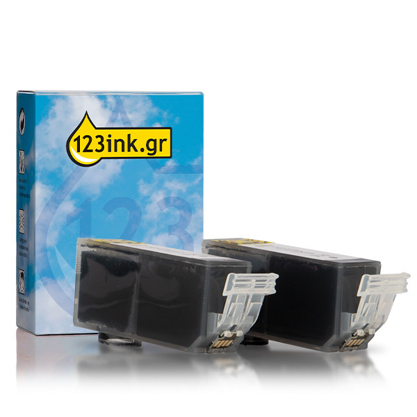 Συμβατό Μελάνι Canon PGI-525PGBK Black 2-pack (123ink) 132103 - 1