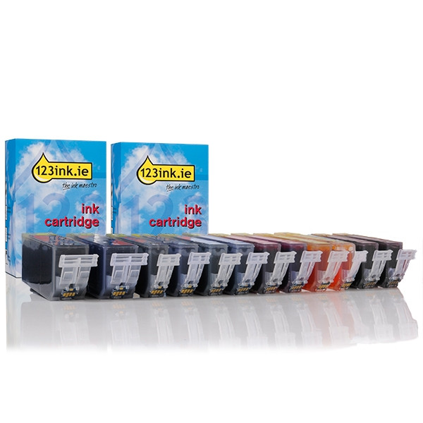 Συμβατό Μελάνι Canon PGI-525PGBK / CLI-526BK/C/M/Y/GY 12-pack (123ink) 127130 - 1