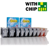 Συμβατό Μελάνι Canon PGI-5BK / CLI-8BK/C/M/Y 10-pack (123ink) 0620B001C 0621B001C 0622B001C 0623B001C 0628B001C 127112