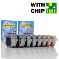 Συμβατό Μελάνι Canon PGI-5BK / CLI-8C/M/Y 8-pack (123ink) 0621B001C 0622B001C 0623B001C 0628B001C 127110