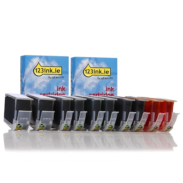 Συμβατό Μελάνι Canon PGI-7BK / PGI-9PBK/C/M/Y 10-pack (123ink) 1034B001C 1035B001C 1036B001C 1037B001C 2444B001C 127118 - 1