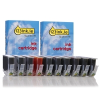 Συμβατό Μελάνι Canon PGI-9PBK/MBK/C/M/Y/PC/PM/R/G/GY 10-pack (123ink) 1033B001C 1034B001C 1035B001C 1036B001C 1037B001C 127120
