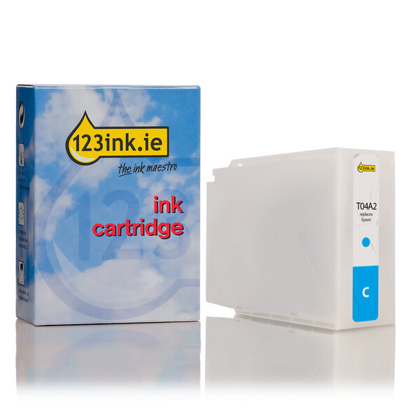 Συμβατό Μελάνι Epson T04A2 Extra Extra High Capacity Cyan (123ink) C13T04A240C 023385 - 1