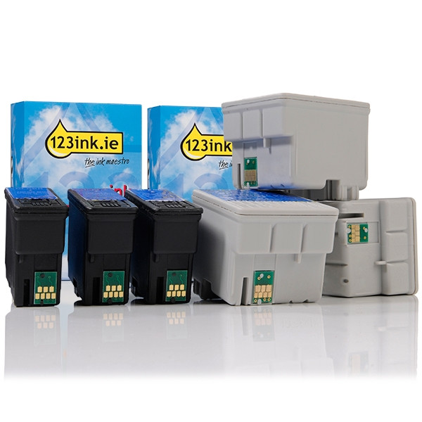 Συμβατό Μελάνι Epson T066 Black + T067 Colour 6-pack (123ink) C13T06614010C C13T06704010C 110620 - 1