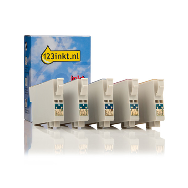 Συμβατό Μελάνι Epson T0715 2 Black + 3 Colours (123ink) 5-pack 160849 - 1