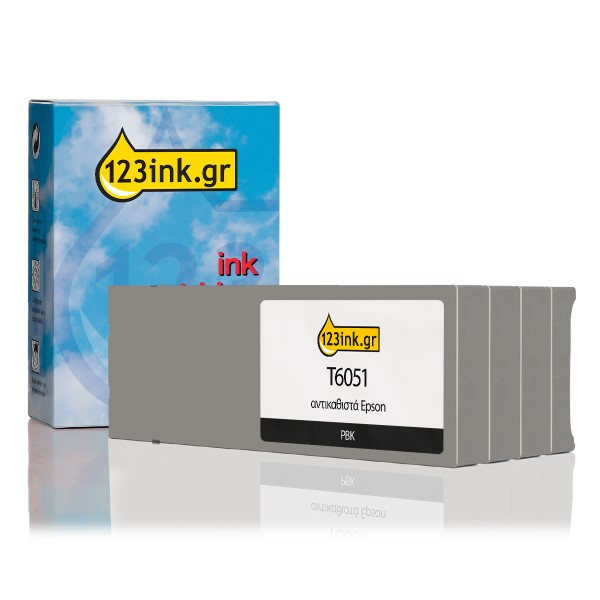 Συμβατό Μελάνι Epson T605 PBK/C/VM/Y 4-pack (123ink) C13T605100C C13T605200C C13T605300C C13T605400C 110837 - 1