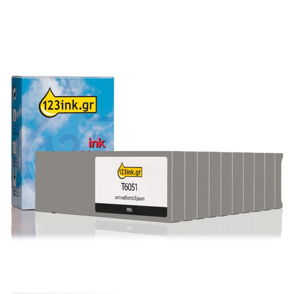 Συμβατό Μελάνι Epson T605 series 10-pack (123ink) C13T605100C C13T605200C C13T605300C C13T605400C C13T605500C 110838 - 1