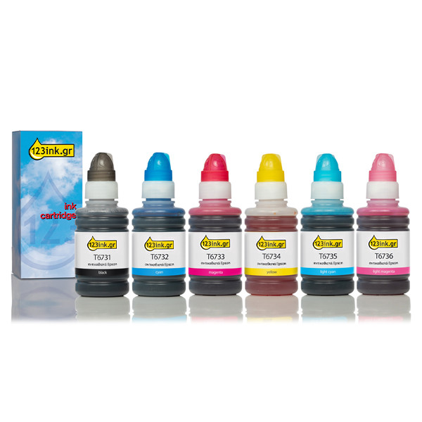 Συμβατό Μελάνι Epson T673 6-pack (123ink) C13T67314AC C13T67324AC C13T67334AC C13T67344AC C13T67354AC 127066 - 1