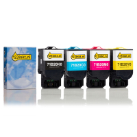 Συμβατό Toner Lexmark: 71B20K0, C0, M0, Y0 Black + 3 Colours (123ink)  130296