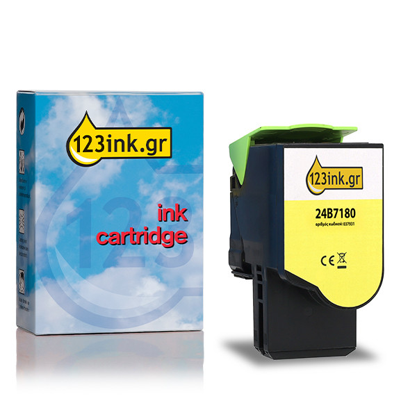 Συμβατό Toner Lexmark 24B7180 Yellow (123ink) 037931 - 1