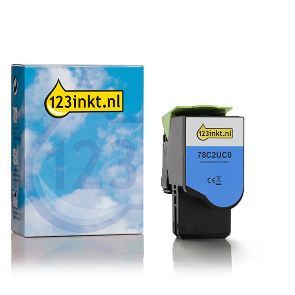 Συμβατό Toner Lexmark 78C2UC0 Extra High Capacity Cyan (123ink) 037895 - 1
