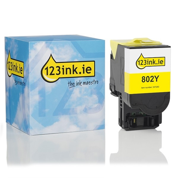 Συμβατό Toner Lexmark 802Y (80C20Y0) Yellow (123ink) 037283 - 1