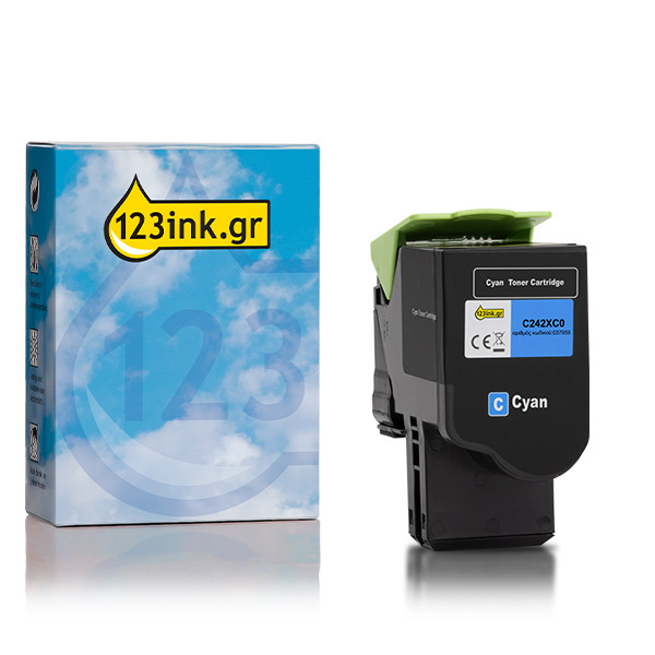 Συμβατό Toner Lexmark C242XC0 Extra High Capacity Cyan (123ink) 037959 - 1