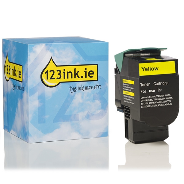 Συμβατό Toner Lexmark C540H1YG High Capacity Yellow (123ink) 037023 - 1