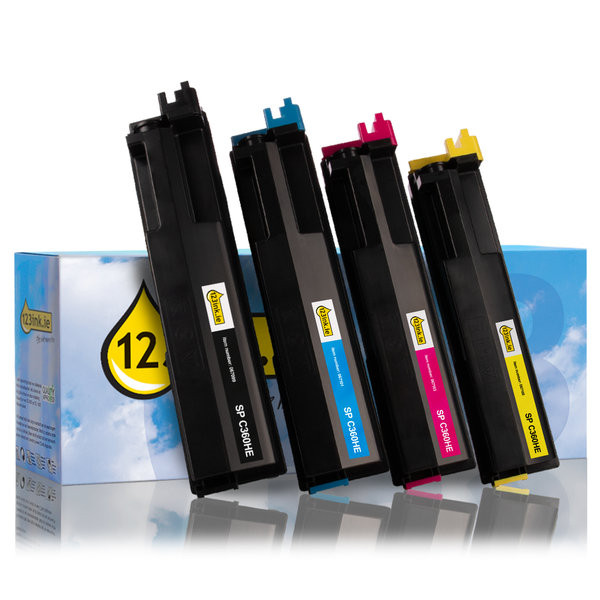 Συμβατό Toner Ricoh Type SP C360HE BK/C/M/Y 4-pack (123ink) 125343 Συμβατό Toner Ricoh Type SP C360HE BK/C/M/Y 4-pack (123ink) 125343 - 1