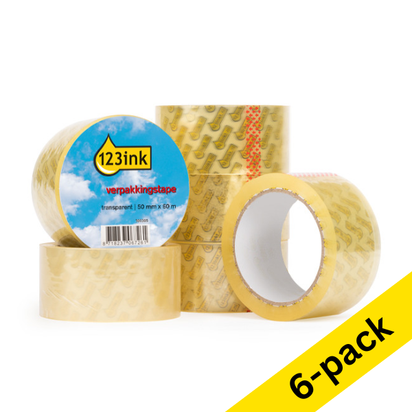 Ταινία Συσκευασίας 123ink 50mm x 66 m Διάφανη (5+1 ΔΩΡΟ) 300306 - 1