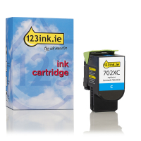 Τόνερ κυανού χρώματος Lexmark 702XC (70C2XC0) εξαιρετικά υψηλής χωρητικότητας (123ink) 70C2XC0C 037257