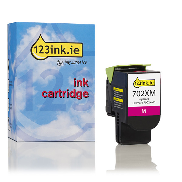 Τόνερ ματζέντα Lexmark 702XM (70C2XM0) εξαιρετικά υψηλής χωρητικότητας (123ink) 70C2XM0C 037259 - 1