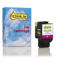 Τόνερ ματζέντα Lexmark 702XM (70C2XM0) εξαιρετικά υψηλής χωρητικότητας (123ink) 70C2XM0C 037259