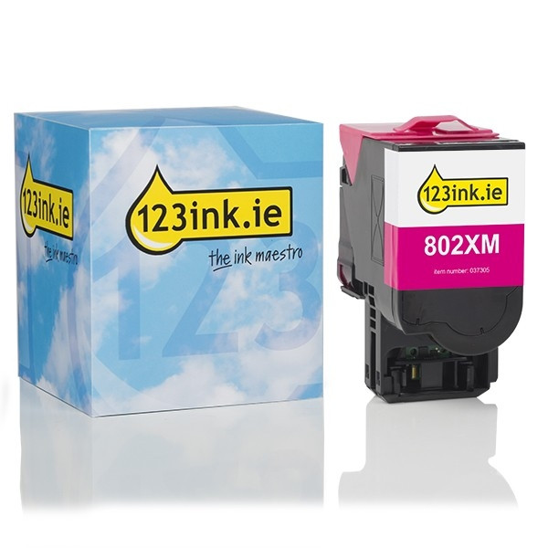 Τόνερ ματζέντα Lexmark 802XM (80C2XM0) εξαιρετικά υψηλής χωρητικότητας (123ink) 80C2XM0C 037305 - 1