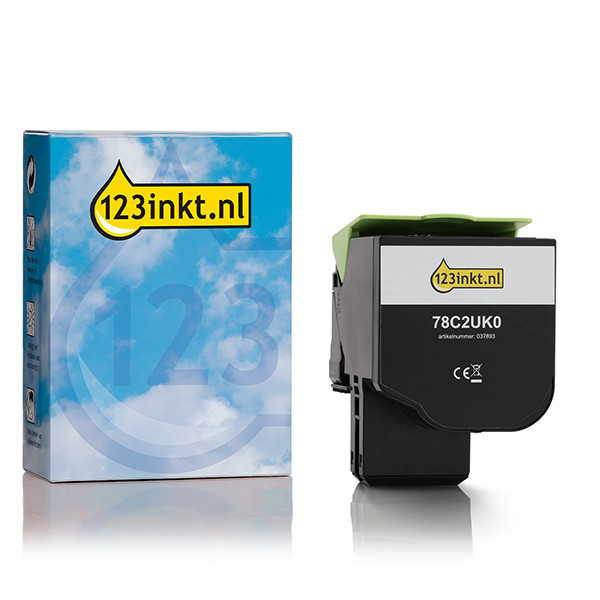 Τόνερ μαύρου μελάνης Lexmark 78C2UK0 εξαιρετικά υψηλής χωρητικότητας (123ink, μάρκας σπιτιού) 78C2UK0C 037893 - 1
