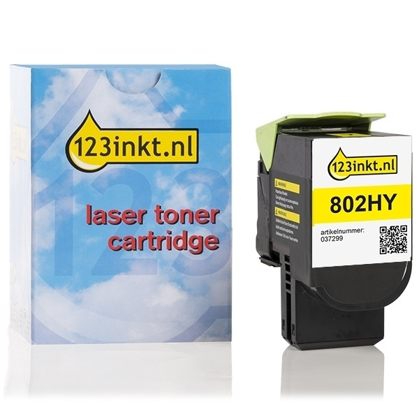 Τόνερ Lexmark 802HY (80C2HY0) κίτρινο υψηλής χωρητικότητας (123ink) 037299 - 1
